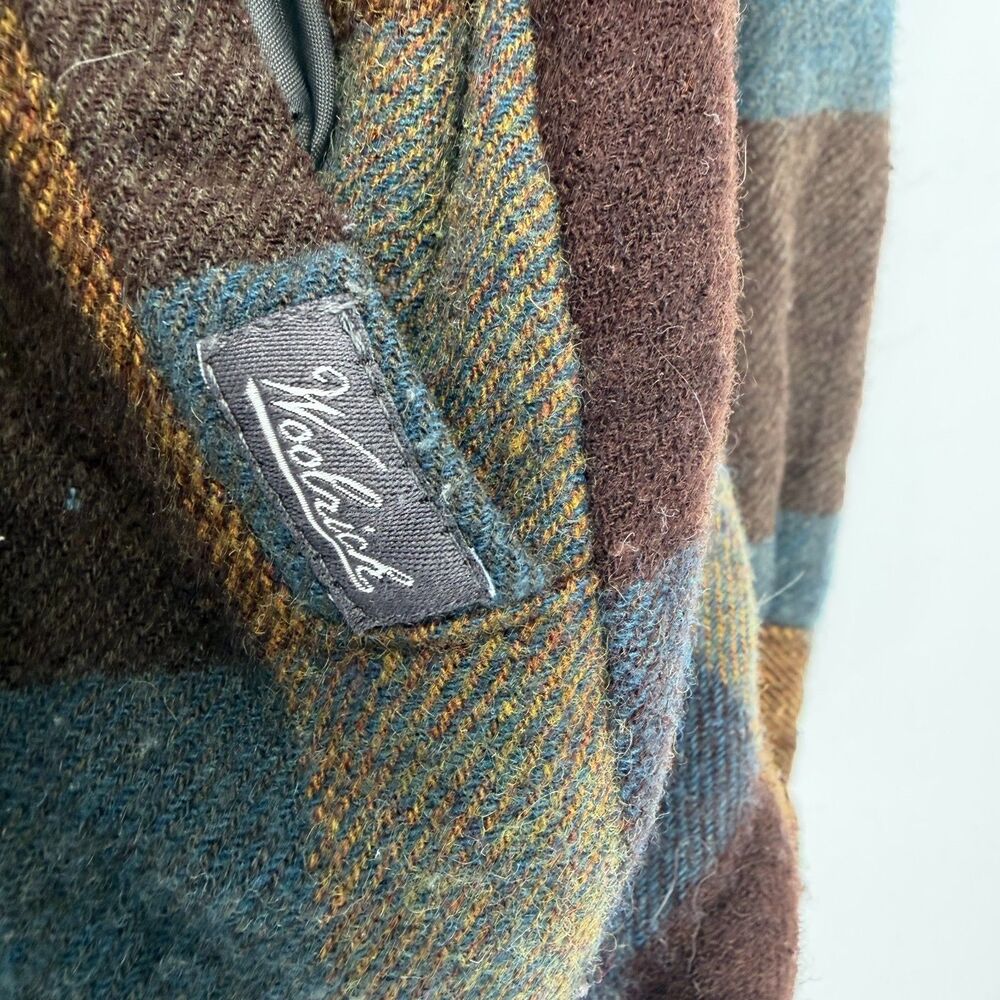 Woolrich Charley Shirt Jacket Sherpa Lined Wool Plaid Shacket Mens L Chore Coat - Picture 8 of 11